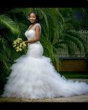 Fishtail Wedding Dress 2026 Summer New Large Size Show Thin White Wedding Dress Dress Women Overseas Warehouse HZ0517