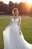 Long-Sleeved Light Wedding Dress 2026 New Bridal Simple Super Fairy Dream Hepburn Bare Back Shot Small Drag Tail Thin HZ0517