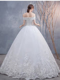 French Light Wedding Dress 2025 New Bridal Sen Dream Starry Sky Princess Temperament Spring Simple Word Shoulder HZ0517