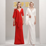 Evening Dress Women 2026 New Banquet Agyuan Dress High-End Beauty Queen Elegant Red HZ0517