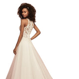 Lace Sleeveless Hanging Neck Wedding Dress Dress 2026 New Women's Fashion Simple Atmospheric Wedding Dress HZ0517