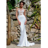 Banquet Evening Dress New Fashion Sexy Perspective Leak Back Fishtail Big Tail Wedding Dress Summer HZ0517