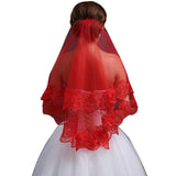Bridal Head Yarn Korean Lace Lace Yarn Large Red Head Yarn Wedding Tug Head Yarn 1.5 Meters Wedding Dress Matching HZ0517