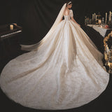 Main Wedding Dress 2026 New Tailing Temperament Court Small Bridal White Retro Texture Retro Yarn HZ0517