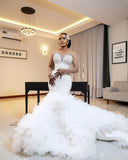 Brasing A Shoulder Wedding Dress Spring New Light Luxury High-End Feeling Wedding Bride Wedding Dress HZ0517