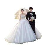 Studio Photo Theme Costume Exterior Lawn Twily Twily Twidth Wedding Dress Sensing Bra Photography Couple Twisping Yarn Dress HZ0517