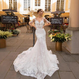 Bridal Wedding Dress Female Sen Tie Waist Fishtail Super Fairy Thin High Elegant Temperament Yarn Dress HZ0517