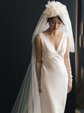 French-Style Linden Dress Bridal Simple V-Necked Yarn 2026 New Fishtail Dress Dress Welcome Yarn HZ0517