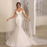 Sing Face Light Wedding Dress Engagement 2026 New French Bride Shoulder Fish Tail Main Yarn High Quality Yarn HZ0517