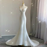 Fishtail Light Wedding Dress 2026 New Bridal Temperament Elegant Repair Door White Simple French Small Dress Summer HZ0517