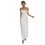 White Certificate Registration Light Wedding Dress White Dress High-End Fish Tail Engagement Dress Can Usually Wear A Breast-Wearing Summer HZ0517