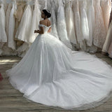 Wedding White Lace A Word Shoulder 2026 New Small Tail Su Wedding Dress HZ0517