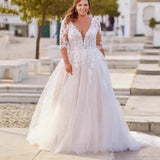New Wedding Bridal Wedding Tug-Tailed Large-Size Wedding Dress Body Luxury Main Wedding Dress Temperament Elegant HZ0517