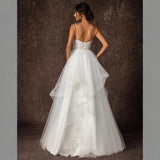 2026 New Wedding Dress Deep V Lace Repair Trend Trip Main Wedding Dress HZ0517