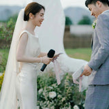 Simplicity Wedding Dress New Bridal French Hepburn Style Simple Texture Out Of The Lawn Wedding Yarn HZ0517