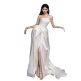 French Light Wedding Dress 2026 New Bridal Simple High-End Feeling Yarn Temperament White Fainting Dress Skirt HZ0517