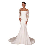 Light Wedding Dress Tail Long-Sleeved Bride Main Wedding Dinner Party High-Level Feeling Main Yarn HZ0517