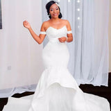 Wedding Dress Shoulder 2026 New Wedding Dress African Bride Wedding Fishtail Wedding Dress HZ0517