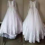 Wedding Dress Long Sleeve 2026 New Bridal Lace Tug-And-Tail White Plus-Size Wedding Dress HZ0517
