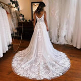 Spring Lace Wedding Dress Bridal Dress Sling Long Small Tail High Sense Bridal Dress Side Opening Fork HZ0517