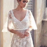 Street Wedding Dress 2026 New Fashion Sexy Lace V Collar Showback Dress Woman HZ0517