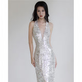 Evening Dress Woman 2026 New High-End Small-Sense Small-In-Skinny Fishtail Engagement Host Wedding Toast HZ0517