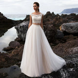 Wedding Dress 2026 New Lace A-Shaped Wedding Dress Ludding Short-Sleeved Beach Bridal Dress Tail Outdoor Wedding HZ0517
