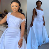 Wedding Dress High-End Shoulder-To-Shoulder-To-Back Nail-Snap-Sing-Sing-Faced Wedding Dress Bridal Yarn HZ0517