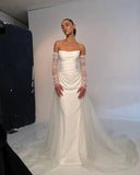 Sing Noodle Light Wedding Dress 2026 New French Temperament Small Breast White Super Fairy Long Dress Hottie Welcome Dress Dress Dress HZ0517