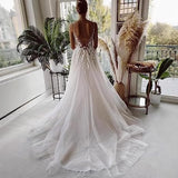 Women's Wedding Dress Lace Ribbon Beach Dress Wedding Party Dress HZ0517