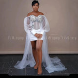 Wedding Dress Sexy Bare Back Nail Lace Fishtail Bride Wedding Welcome Peng Peng Skirt Dress HZ0517