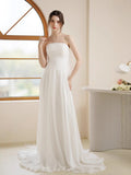 New French Yarn Yarn Shaft Skinny Simple Sweet Wind Bridal Light Yarn Outdoor Lawn Wedding Dress HZ0517