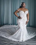 The Main Wedding Dress 2026 New Drag-Tailed Simple Word Bride's Word Shoulder Temperament Super Fairy Dream Thin Small Out Of The Yarn HZ0517