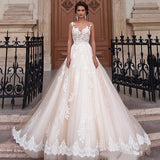 Wedding Dress 2026 New Bridal Shoulder-To-Shoulder Thin Lace Large-Size Fairy Tail Wedding Dress Spring HZ0517