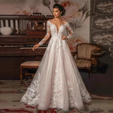 One-Word Shoulder Lace Light Wedding Dress Long-Sleeved Temperament High-End Fish Tail Go Out Yarn Light Luxury Small Welcome Engagement Dress HZ0517