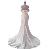 French One-Shoulder Dingy Wedding Bride 2026 New Fishtail Dress Barrier-Free Luxury Travel Photography High-End Outing HZ0517