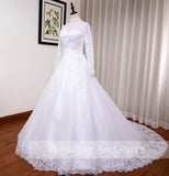 Korean-Style Vertiny Light Wedding Dress Bride With A Word Shoulder Long Sleeves Thin New Main Yarn Simple Retro Tailed Dress HZ0517