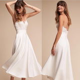 Travel Shot Wedding Dress 2026 New Spring Fresh Simple White Slings Small Dress Dress HZ0517