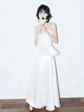French Brated Light Wedding Dress Bridal High-End Simple Densate Certificate Registration Small White Dress Engagement White Dress HZ0517