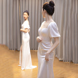 Bride's Felinden Light Wedding Dress Sen Series Super Fairy Dream 2026 New Simple Welcome Yarn White French Dress Temperament HZ0517