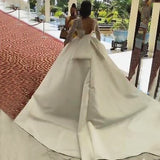 New Wedding Dress Deep V Sexy Atmospheric Long Sleeve Tail Wedding Dress 2026 New Body Repair Yarn Spring HZ0517