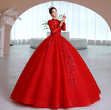 Main Wedding Dress 2026 Bride Princess Chinese Vintage Heavy Industry Luxury Premium Red Wedding Dress Chinese Feng Peng Peng Peng Peng Skirt HZ0517