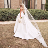 Wish New Wedding Dress Sexy Sleeveless Wedding Dress Vertiny Open Fork Long Model HZ0517