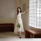 Simple And Linden Light Wedding Dress Light Luxury Small White Dress Certificate Registration Yarn Bride Wedding Brawn Dress Dress HZ0517