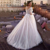 New Tailed Wedding Dress V-Neck Long-Sleeved Wedding Dress Poncho Dress High-End Light Luxury Wedding Dress HZ0517