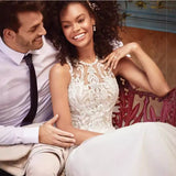 Lace Sleeveless Hanging Neck Wedding Dress Dress 2026 New Women's Fashion Simple Atmospheric Wedding Dress HZ0517