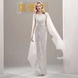 Evening Dress Women 2026 New High-End Texture Dress High-End Long Afield Red Queen Elegant HZ0517