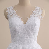 2026 New Sleeveless V-Neck Wedding Dress High Quality Princess Tulle Tau Dress HZ0517
