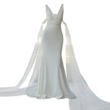 Morning Robe New Chinese High-End Light Luxury Bridal Dress Tail Light Yarn Super Fairy Temperament French Wedding Dress HZ0517