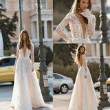2026 Women's Wedding Dress Sexy Lace Long-Sleeved Holiday Dress Dinner Dress HZ0517